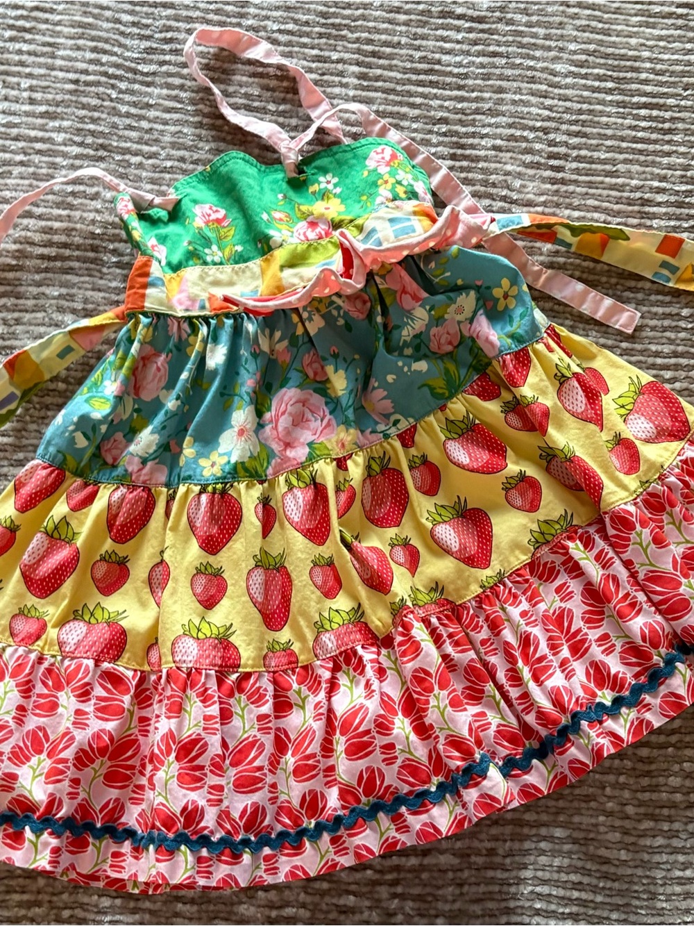 Matilda Jane Colorful Strawberry Patch Tiered Sundress - Girls